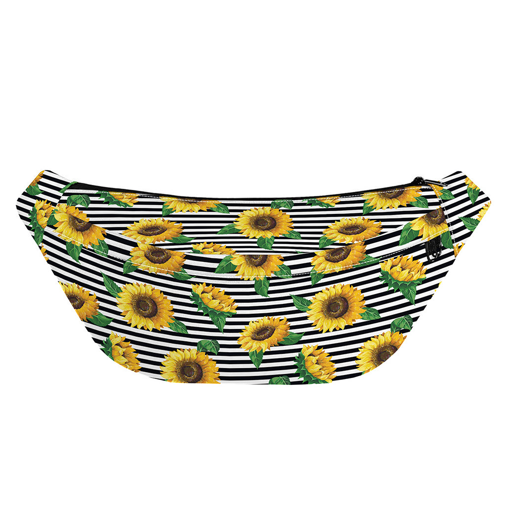 Stripe Sunflower Pattern Print Fanny Pack