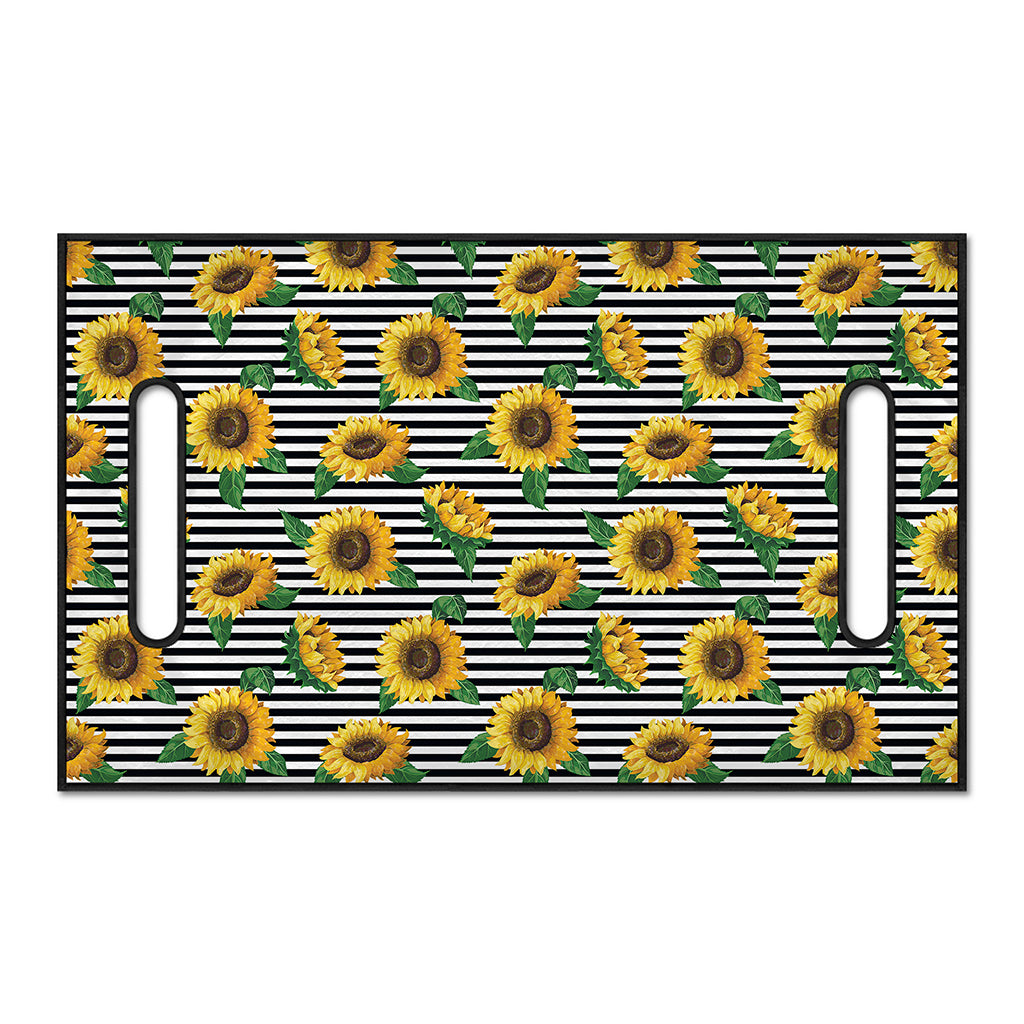 Stripe Sunflower Pattern Print Golf Cart Seat Cover