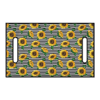 Stripe Sunflower Pattern Print Golf Cart Seat Cover