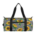 Stripe Sunflower Pattern Print Gym Bag