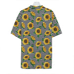 Stripe Sunflower Pattern Print Hawaiian Shirt