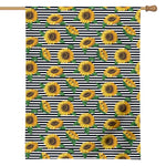 Stripe Sunflower Pattern Print House Flag