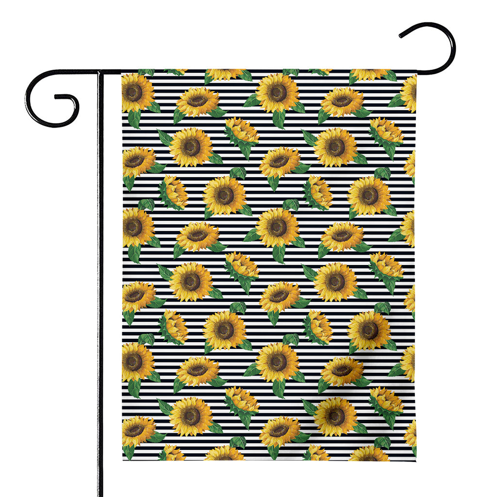 Stripe Sunflower Pattern Print House Flag