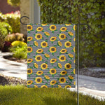 Stripe Sunflower Pattern Print House Flag