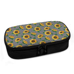 Stripe Sunflower Pattern Print Insulin Cooler Travel Case