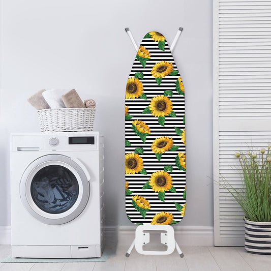Stripe Sunflower Pattern Print Ironing Board Cover