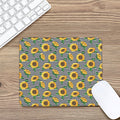 Stripe Sunflower Pattern Print Mouse Pad