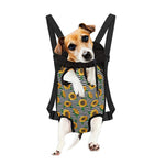 Stripe Sunflower Pattern Print Pet Carrier Backpack