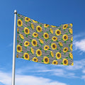 Stripe Sunflower Pattern Print Polyester Flag