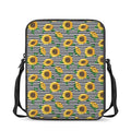 Stripe Sunflower Pattern Print Rectangular Crossbody Bag