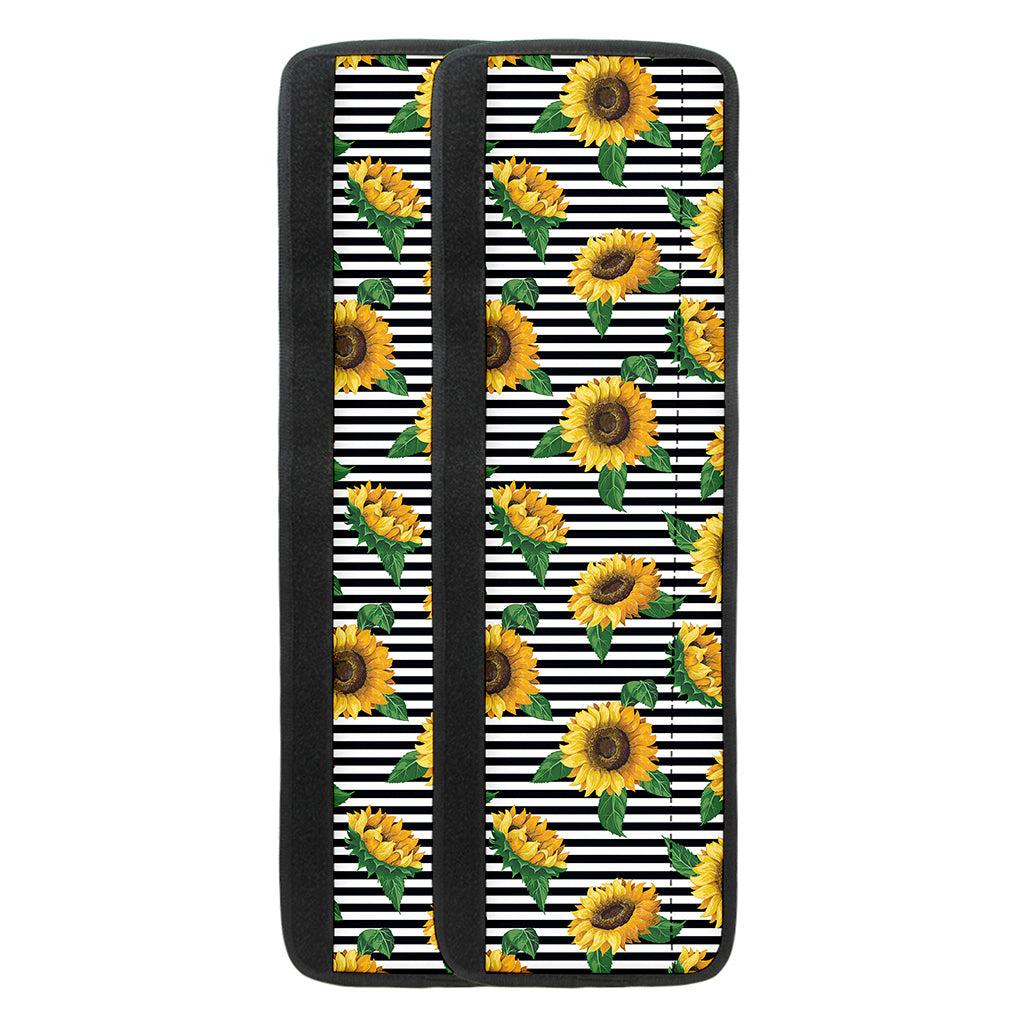 Stripe Sunflower Pattern Print Refrigerator Handle Covers
