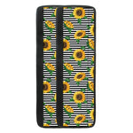 Stripe Sunflower Pattern Print Refrigerator Handle Covers