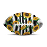 Stripe Sunflower Pattern Print Rugby Ball