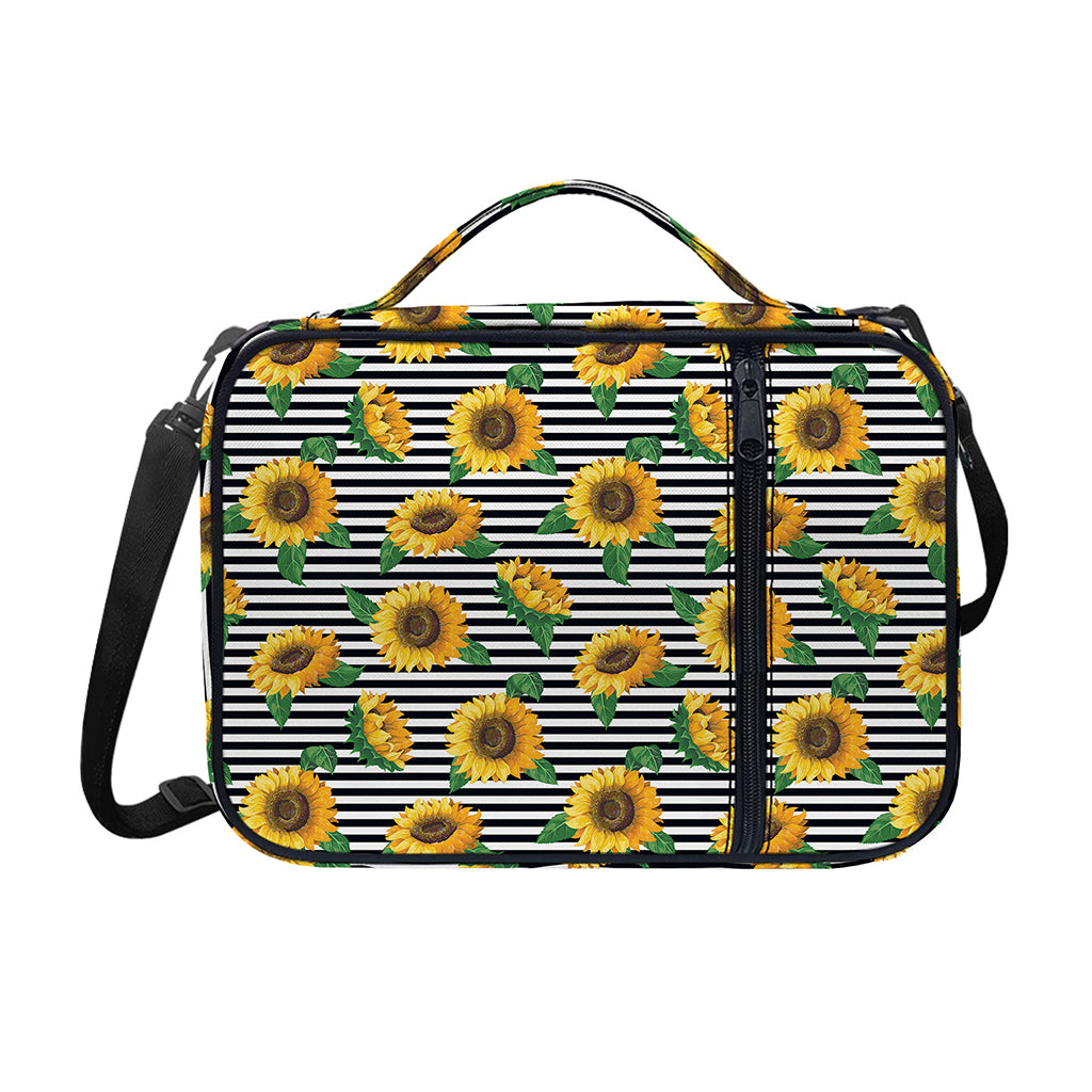 Stripe Sunflower Pattern Print Shoulder Strap Bible Bag