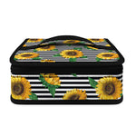 Stripe Sunflower Pattern Print Small Lunch Bag