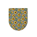 Stripe Sunflower Pattern Print Toilet Lid Cover