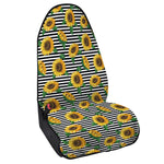 Stripe Sunflower Pattern Print Waterproof Car Seat Cover