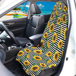 Stripe Sunflower Pattern Print Waterproof Car Seat Cover