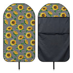 Stripe Sunflower Pattern Print Waterproof Car Seat Cover