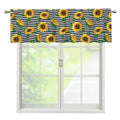 Stripe Sunflower Pattern Print Window Valance