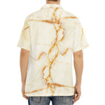 Sugar Brown Marble Print Aloha Shirt