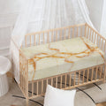 Sugar Brown Marble Print Baby Crib Sheet