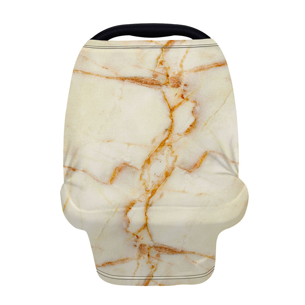 Sugar Brown Marble Print Baby Seat Cover