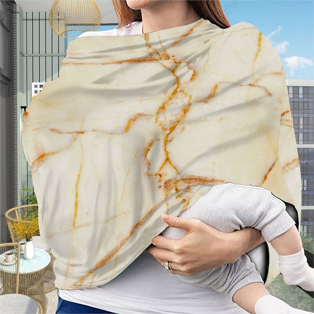 Sugar Brown Marble Print Baby Seat Cover