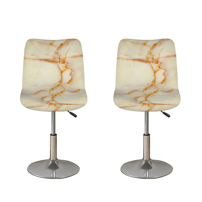 Sugar Brown Marble Print Bar Stool Covers