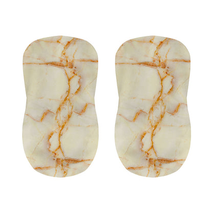 Sugar Brown Marble Print Bar Stool Covers