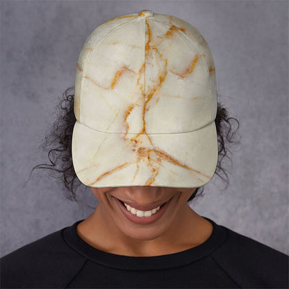 Sugar Brown Marble Print Baseball Cap