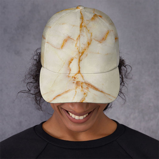 Sugar Brown Marble Print Baseball Cap