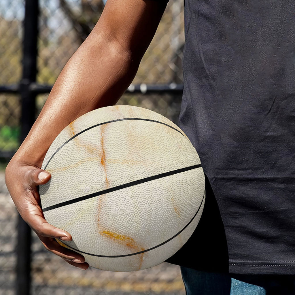 Sugar Brown Marble Print Basketball