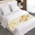 Sugar Brown Marble Print Bed Runner