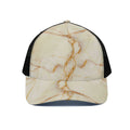 Sugar Brown Marble Print Black Mesh Trucker Hat