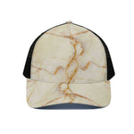 Sugar Brown Marble Print Black Mesh Trucker Cap