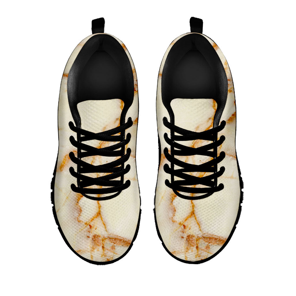 Sugar Brown Marble Print Black Running Shoes