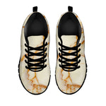 Sugar Brown Marble Print Black Running Shoes
