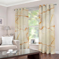 Sugar Brown Marble Print Dimout Grommet Curtains