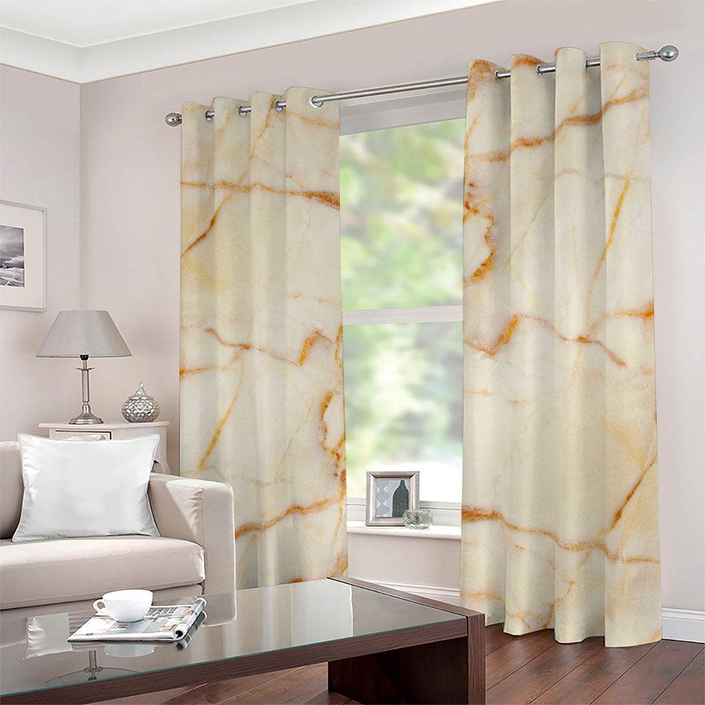 Sugar Brown Marble Print Blackout Grommet Curtains