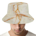 Sugar Brown Marble Print Bucket Hat