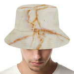 Sugar Brown Marble Print Bucket Hat