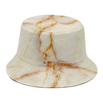 Sugar Brown Marble Print Bucket Hat