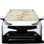 Sugar Brown Marble Print Car Windshield Snow Cover