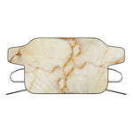 Sugar Brown Marble Print Car Windshield Snow Cover
