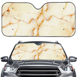 Sugar Brown Marble Print Car Windshield Sun Shade