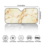 Sugar Brown Marble Print Car Windshield Sun Shade