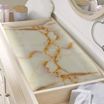 Sugar Brown Marble Print Changing Pad Cover