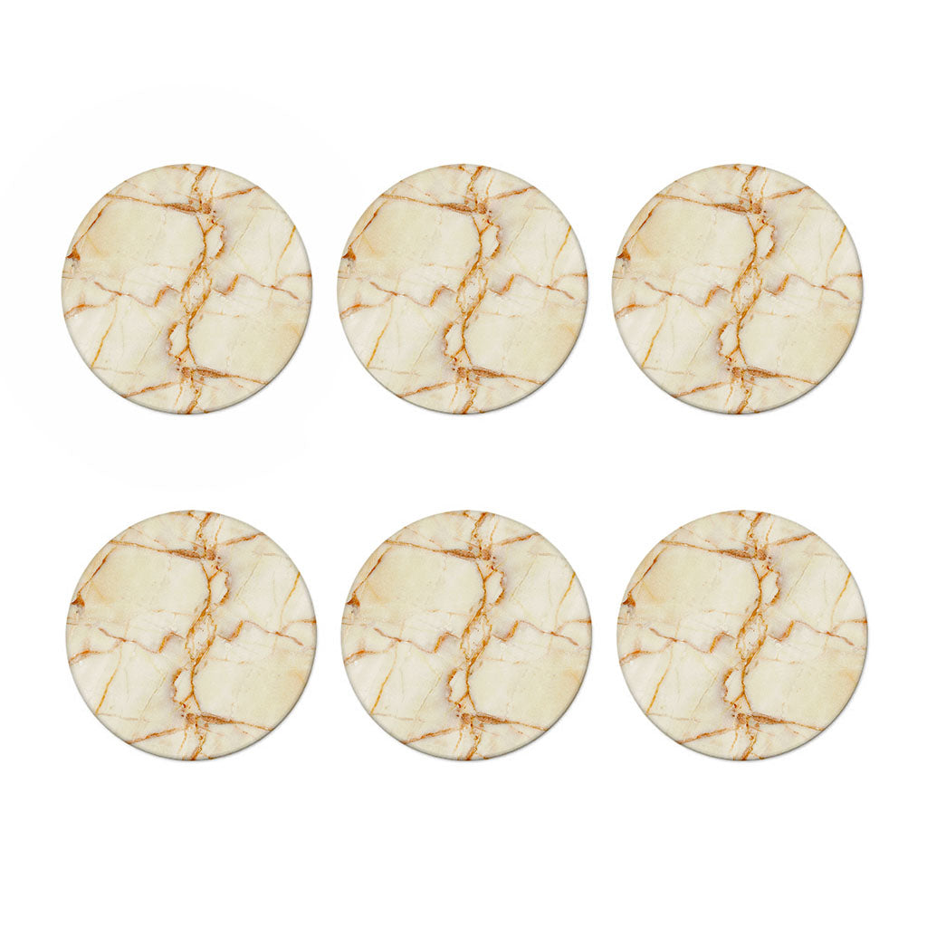 Sugar Brown Marble Print Coaster Set