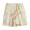Sugar Brown Marble Print Cotton Shorts